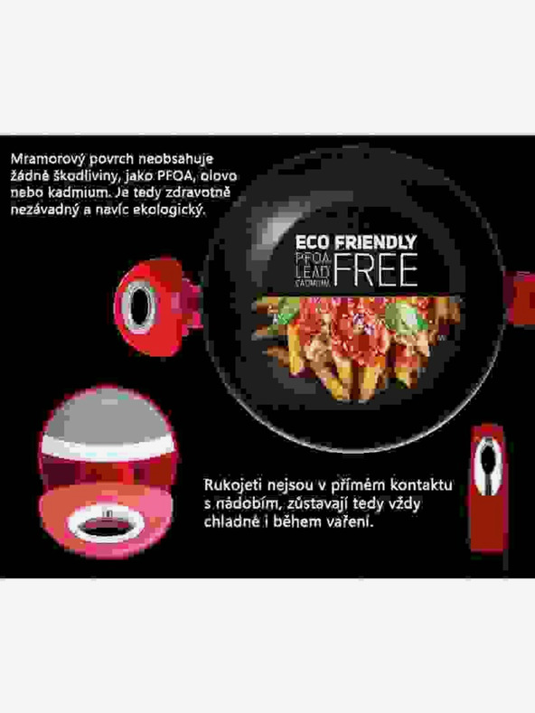 Berlingerhaus Wok-Pfanne mit Marmoroberfläche BERLINGERHAUS Burgundy Metallic Line (28 cm)