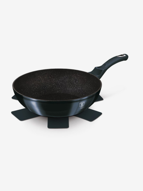 Berlingerhaus Wok-Pfanne mit Marmoroberfläche 28 cm BERLINGERHAUS Metallic Line Aquamarine Edition