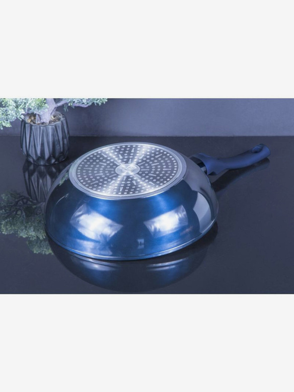 Berlingerhaus Wok-Pfanne mit Marmoroberfläche 28 cm BERLINGERHAUS Metallic Line Aquamarine Edition