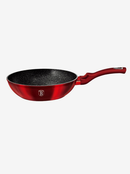 Berlingerhaus Wok-Pfanne mit Marmoroberfläche 30 cm Burgundy Metallic Line BERLINGERHAUS