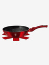 Berlingerhaus Wok-Pfanne mit Marmoroberfläche 30 cm Burgundy Metallic Line BERLINGERHAUS