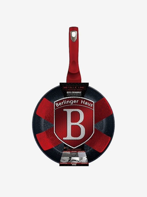 Berlingerhaus Pfanne mit Marmoroberfläche 20 cm Burgundy Metallic Line BERLINGERHAUS