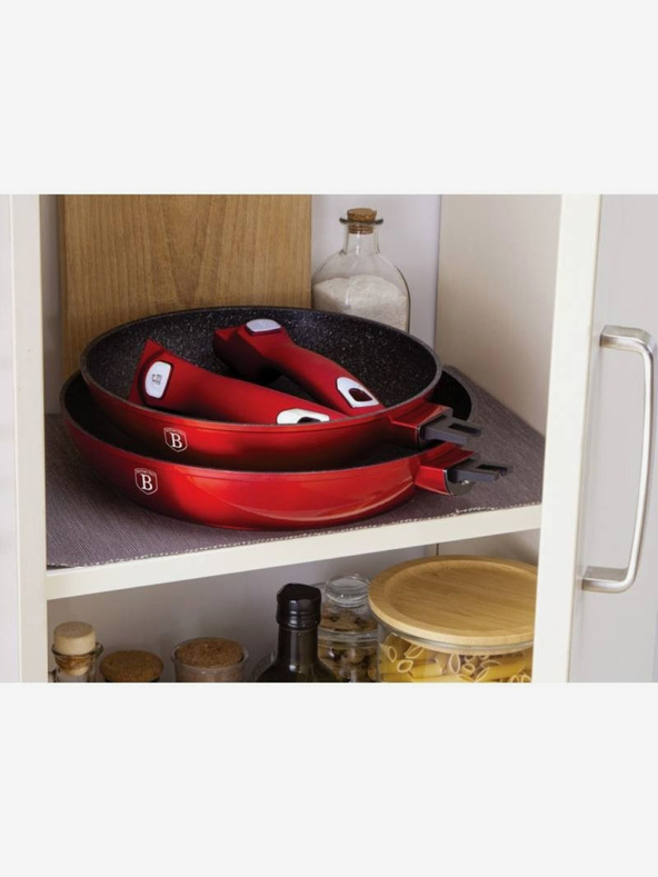 Berlingerhaus Pfanne mit abnehmbarem Griff und Deckel BERLINGERHAUS Burgundy Metallic Line