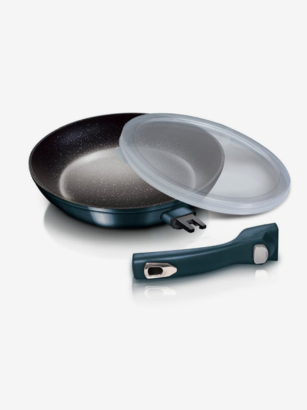 Berlingerhaus Grillpfanne mit abnehmbarem Griff + Deckel 24 cm BERLINGERHAUS Metallic Line Aquamarine Edition