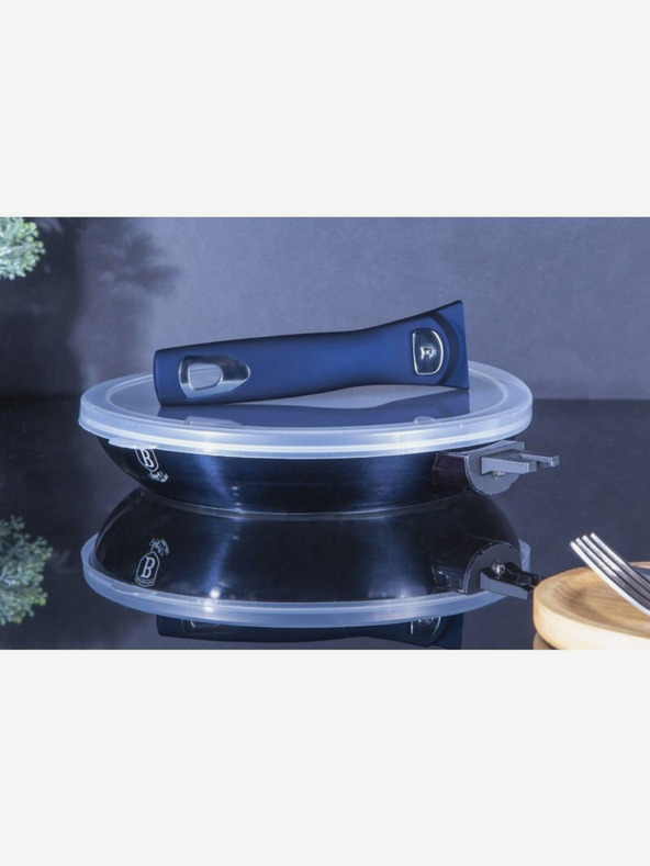 Berlingerhaus Grillpfanne mit abnehmbarem Griff + Deckel 24 cm BERLINGERHAUS Metallic Line Aquamarine Edition