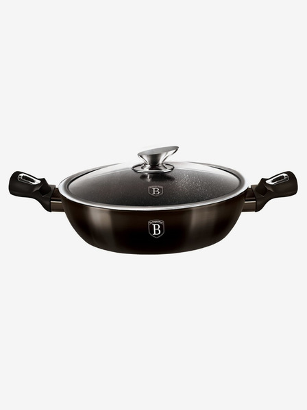 Berlingerhaus Tiefe Pfanne mit Deckel 24 cm Shiny Black Collection BERLINGERHAUS