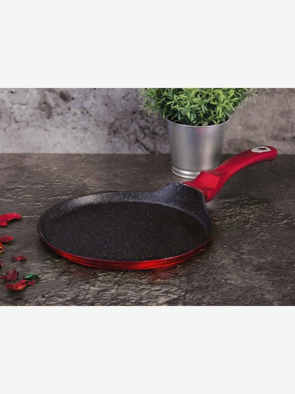Berlingerhaus Crêpespfanne mit Marmoroberfläche BERLINGERHAUS Burgundy Metallic Line (25 cm)