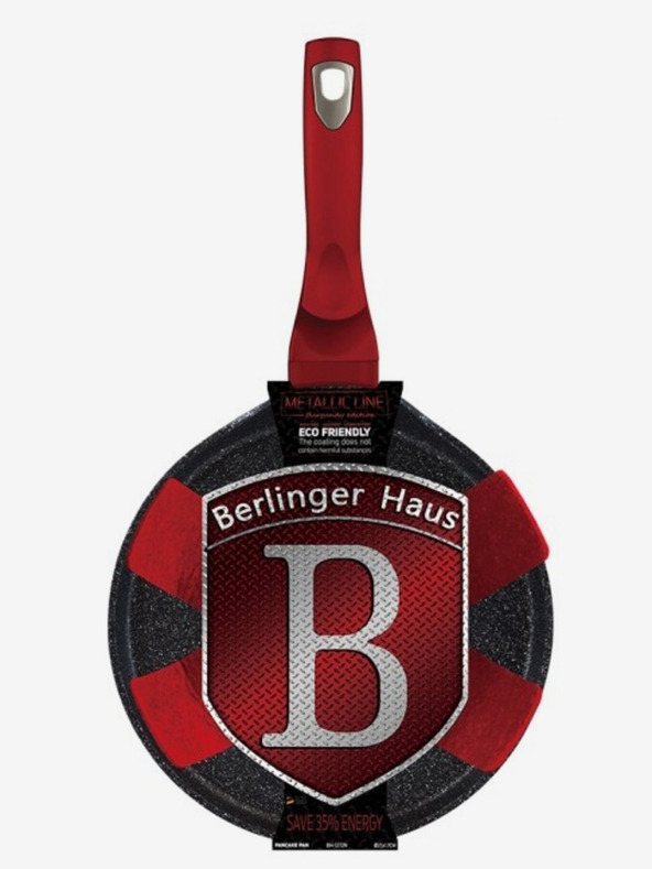 Berlingerhaus Crêpespfanne mit Marmoroberfläche BERLINGERHAUS Burgundy Metallic Line (25 cm)