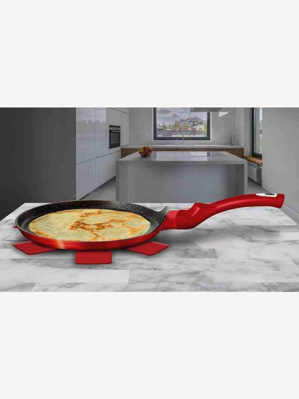 Berlingerhaus Crêpespfanne mit Marmoroberfläche BERLINGERHAUS Burgundy Metallic Line (25 cm)