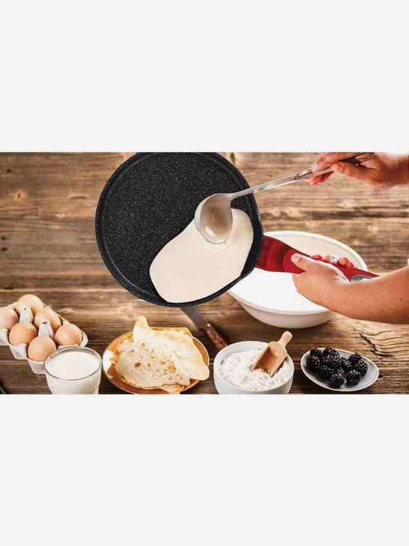 Berlingerhaus Crêpespfanne mit Marmoroberfläche BERLINGERHAUS Burgundy Metallic Line (25 cm)