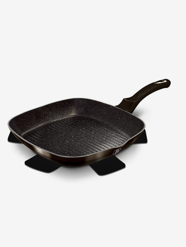 Berlingerhaus Grillpfanne mit Marmoroberfläche BERLINGERHAUS Shiny Black Collection