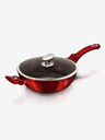 Berlingerhaus Tiefe Pfanne mit Marmoroberfläche und Deckel 28 cm Burgundy Metallic Line BERLINGERHAUS