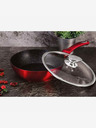 Berlingerhaus Tiefe Pfanne mit Marmoroberfläche und Deckel 24 cm Burgundy Metallic Line BERLINGERHAUS