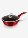 Berlingerhaus Tiefe Pfanne mit Marmoroberfläche und Deckel 24 cm Burgundy Metallic Line BERLINGERHAUS
