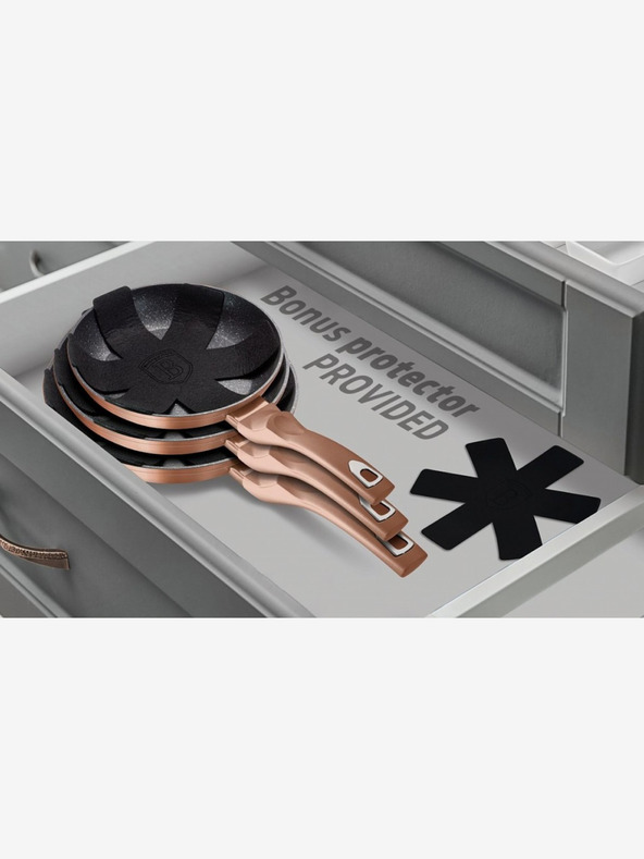 Berlingerhaus Wokpfanne mit Marmoroberfläche BERLINGERHAUS Rosegold Metallic Line (28 cm)