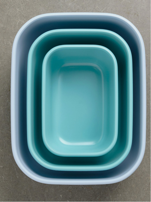 Mepal 3er-Set Schüsseln in Hellblau Mepal Cirqula Rectangular (500 +1000 +2000 ml)