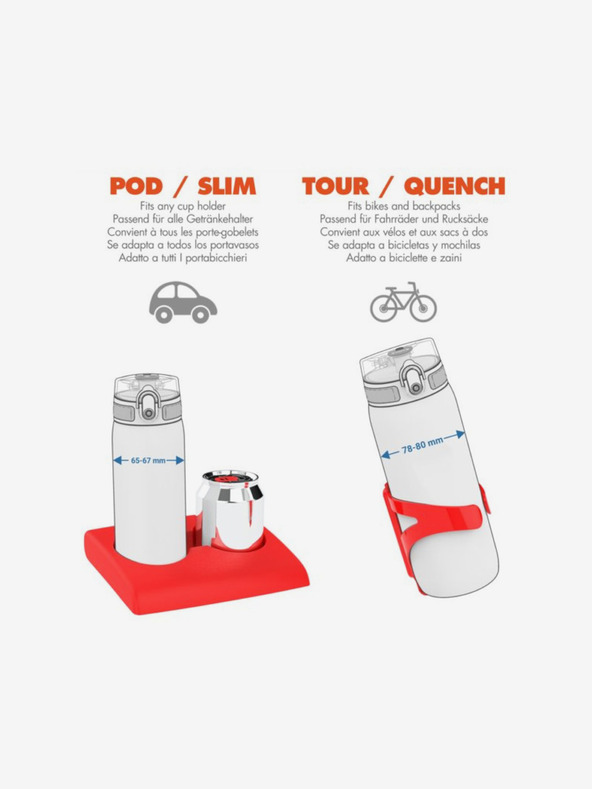 ION8 Dunkelblauer Edelstahl-Thermobecher Ion8 One Touch Ash Navy (500 ml)