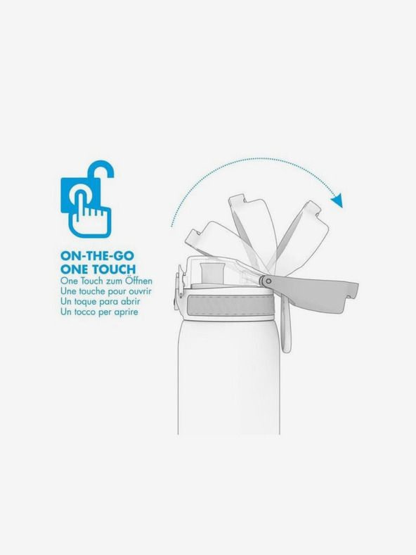 ION8 Dunkelblauer Edelstahl-Thermobecher Ion8 One Touch Ash Navy (500 ml)