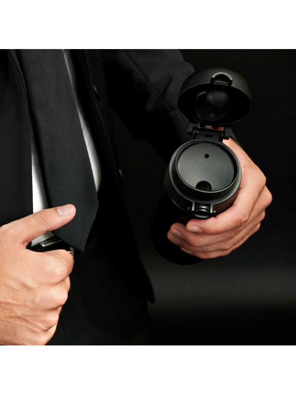 ION8 Ion8 Hot Shot Edelstahl-Reisethermosbecher Black 360 ml