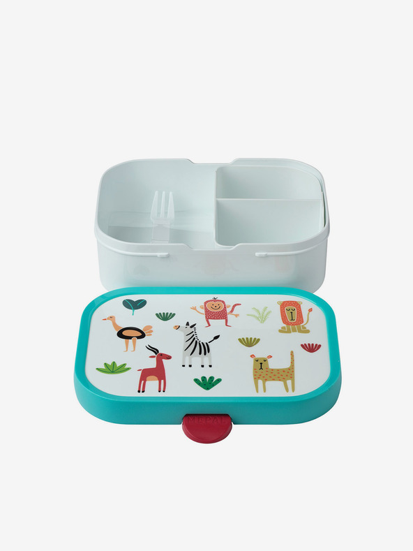 Mepal Türkis-weiße Mepal Campus Animal Friends Kinder-Snackbox
