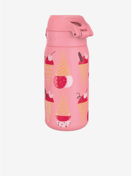 ION8 Rosa gemusterte Edelstahlflasche Ion8 Leak Proof Eiscreme (400 ml)