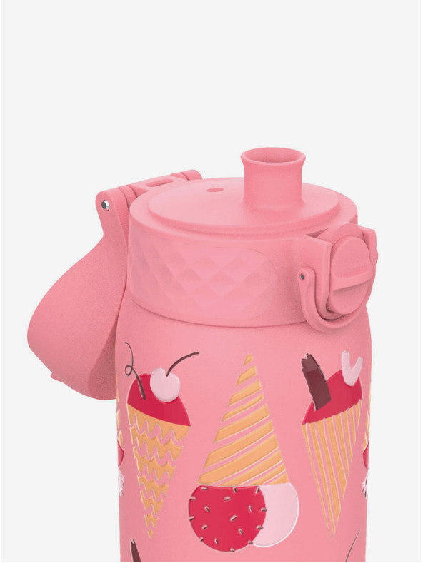 ION8 Rosa gemusterte Edelstahlflasche Ion8 Leak Proof Eiscreme (400 ml)