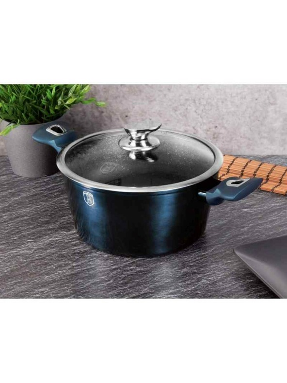 Berlingerhaus 10-teiliges Kochgeschirr mit Marmoroberfläche Aquamarine Metallic Line BERLINGERHAUS