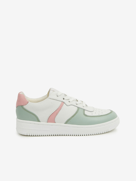 Richter Grün-weiße Richter Leder-Sneakers für Mädchen
