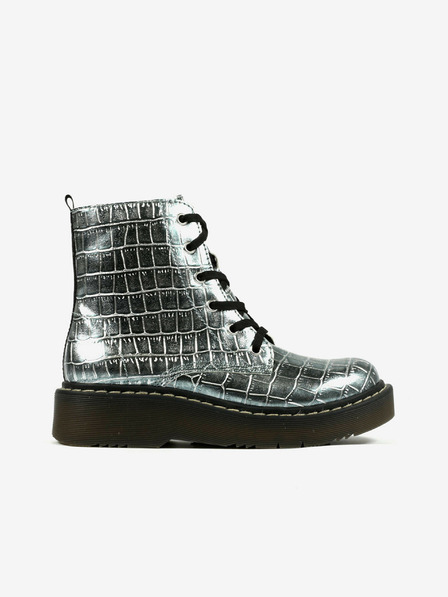 Richter Mädchen-Stiefeletten in Silber mit Tiermuster Richter