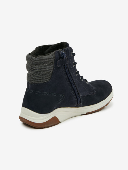Richter Dunkelblaue knöchelhohe Leder-Winterstiefel für Jungen Richter