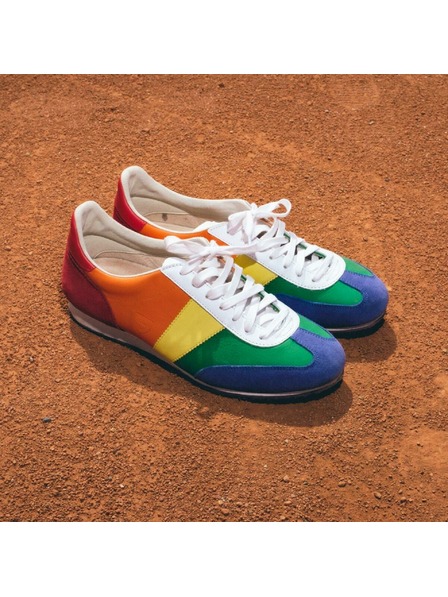 BOTAS *** Herren Lederturnschuhe / Sneakers Regenbogen Botas Classic Rainbow
