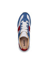 BOTAS *** Herren Lederturnschuhe / Sneakers Weiß-Blau-Rot Botas Authentic Tricolor