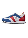 BOTAS *** Herren Lederturnschuhe / Sneakers Weiß-Blau-Rot Botas Authentic Tricolor
