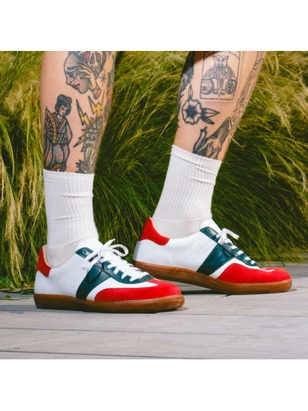 BOTAS *** Herren Lederturnschuhe / Sneakers in Rot-Grün-Weiß Botas Iconic Mexiko 68