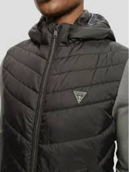 Guess Jeans Herren schwarze Weste mit Kapuze Guess Jeans