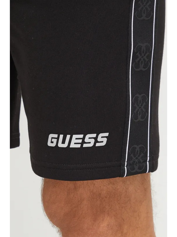 Guess Jeans Herren schwarze Shorts mit seitlichem Logo Guess Jeans