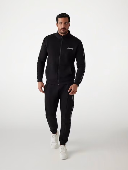 Guess Jeans Herren schwarzes Sweatshirt mit seitlichem Logo Guess Jeans