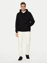 Guess Jeans Herren schwarzes Sweatshirt mit gesticktem Logo und Kapuze Guess Jeans