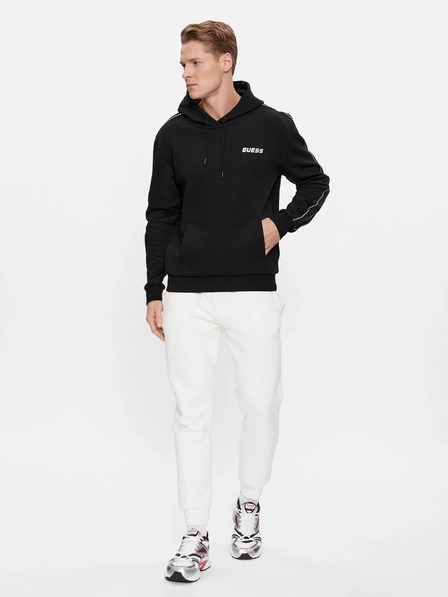 Guess Jeans Herren schwarzes Sweatshirt Guess Eco Mickey Quattro G Hoodie
