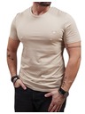 Guess Jeans Herren Beige Slim Fit T-Shirt G1DR Small Triangle Logo Guess Jeans