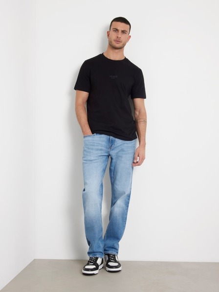 Guess Jeans Herren Schwarzes Slim Fit T-Shirt jblk Guess Jeans