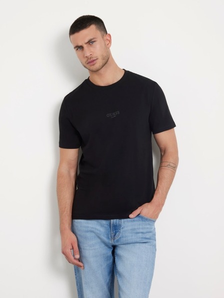 Guess Jeans Herren Schwarzes Slim Fit T-Shirt jblk Guess Jeans