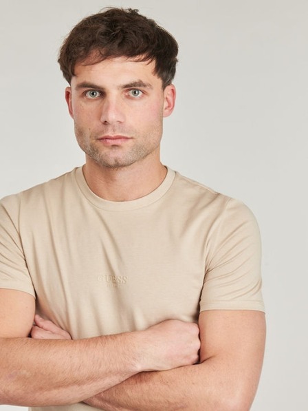 Guess Jeans Herren Beige Slim Fit T-Shirt G1DR Guess Jeans
