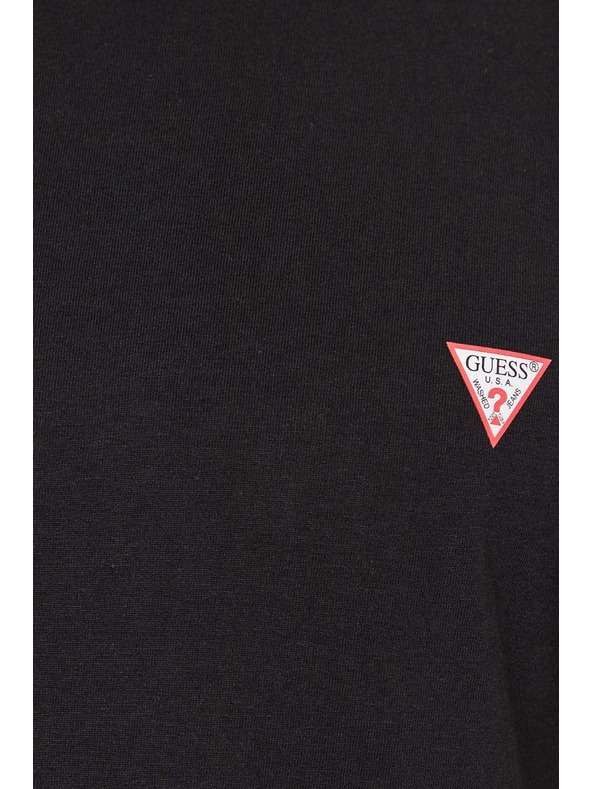 Guess Jeans Herren Schwarzes Slim Fit T-Shirt Core jblk Guess Jeans