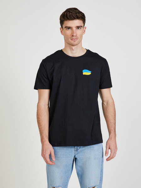 DOBRO Schwarzes Herren-T-Shirt Ohne Worte aus der DOBRO. for Ukraine-Kollektion