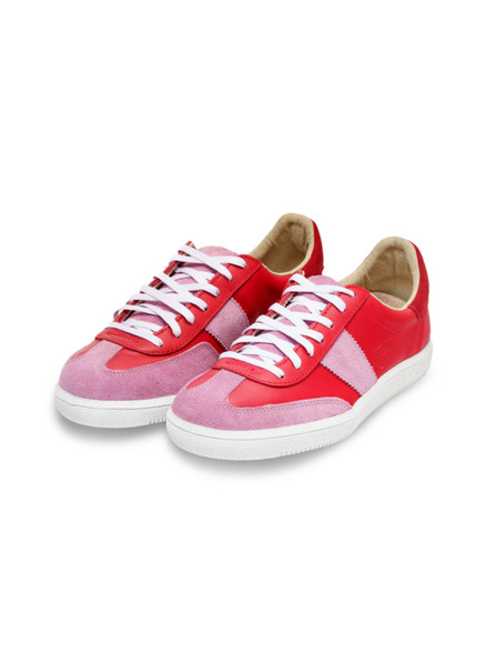 BOTAS *** Damen Ledersneaker / Turnschuhe rot-rosa Botas Iconic Nagano 98