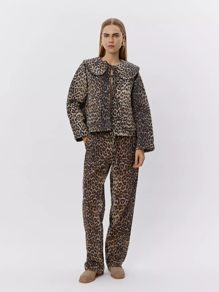 Sofie Schnoor Beige und braune Damenjacke mit Leopardenmuster Sofie Schnoor