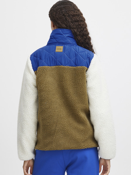 The Jogg Concept Cremefarbene und blaue Damenjacke The Jogg Concept