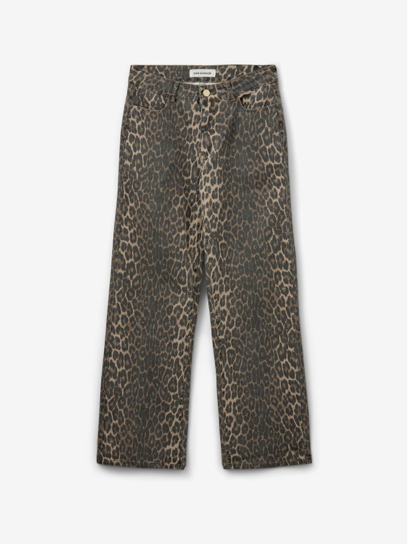 Sofie Schnoor Braune gemusterte Damen-Baggy-Hose Sofie Schnoor