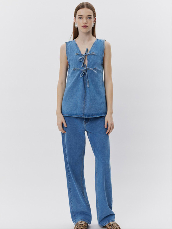 Sofie Schnoor Blaues Damen Denim Top Sofie Schnoor